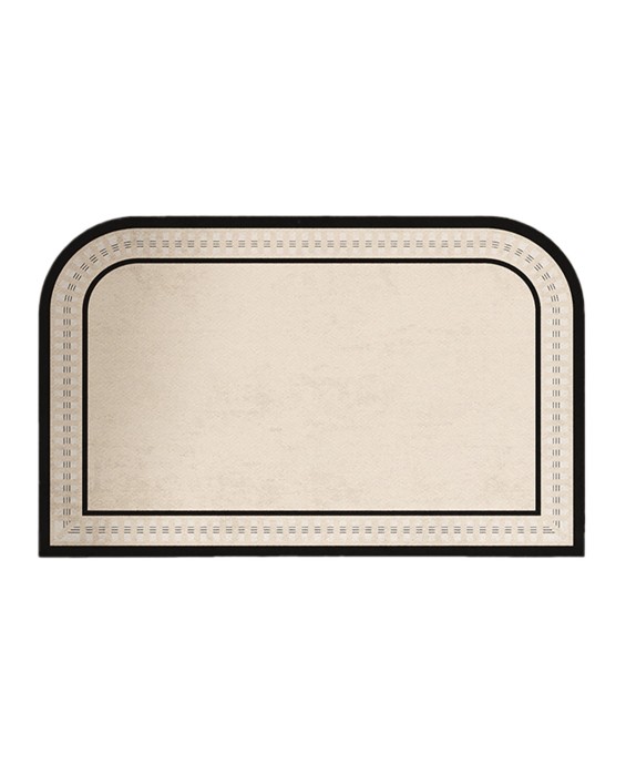 Black And White Geometric Line Bathroom Mat