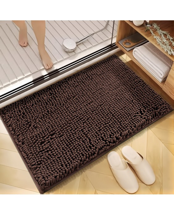 Bathroom Chenille Super Absorbent Floor Mat