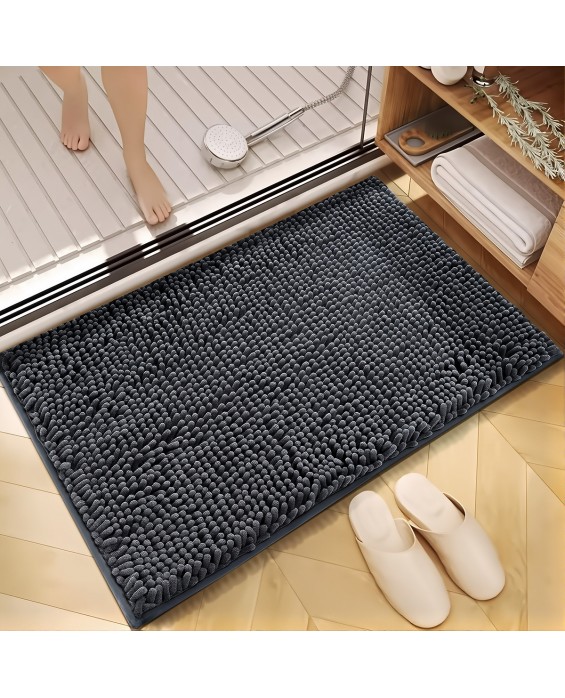 Bathroom Chenille Super Absorbent Floor Mat