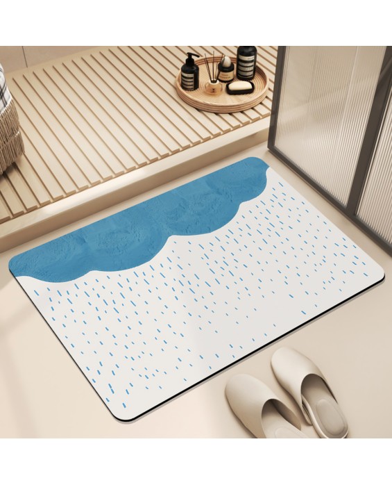 Retro Flower Bathroom Absorbent Mat