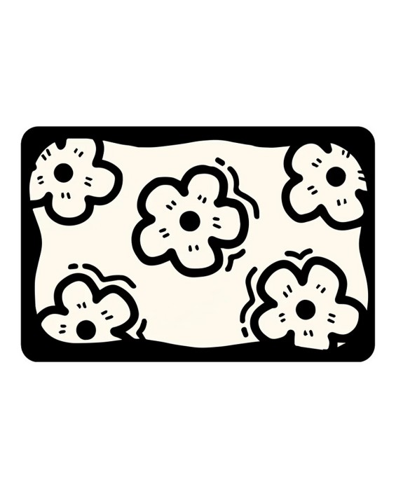 Black And White Diatom Mud Absorbent Mat