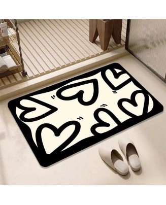 Black And White Diatom Mud Absorbent Mat