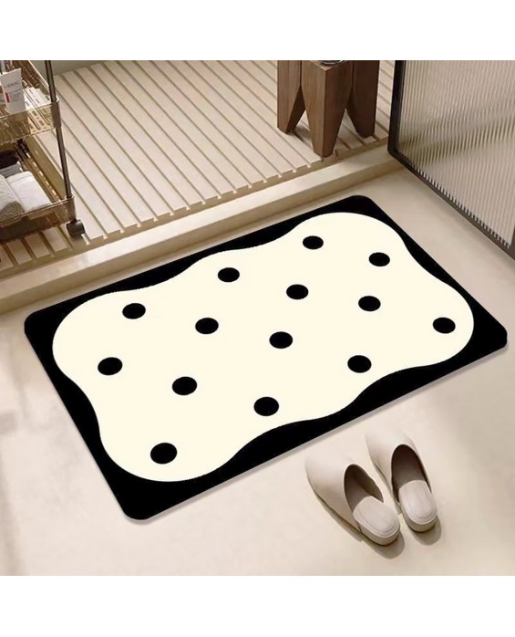 Black And White Diatom Mud Absorbent Mat