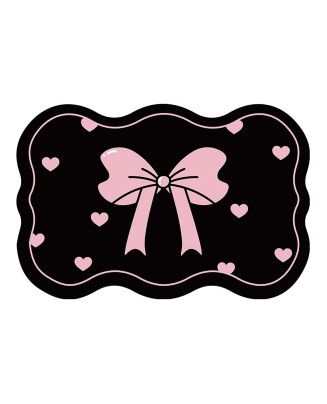 Black And Pink Soft Diatom Mud Bathroom Mat