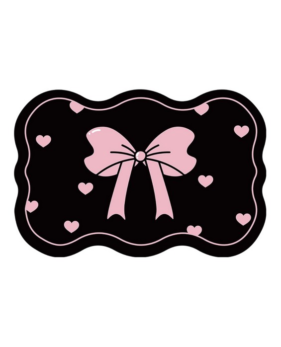 Black And Pink Soft Diatom Mud Bathroom Mat