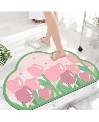 Flower Diatom Mud Bathroom Mat