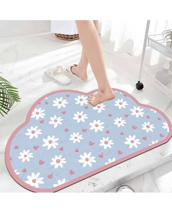 Flower Diatom Mud Bathroom Mat