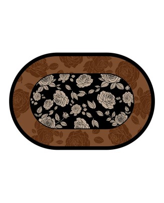 Retro Contrasting Flower Anti-Slip Floor Mat