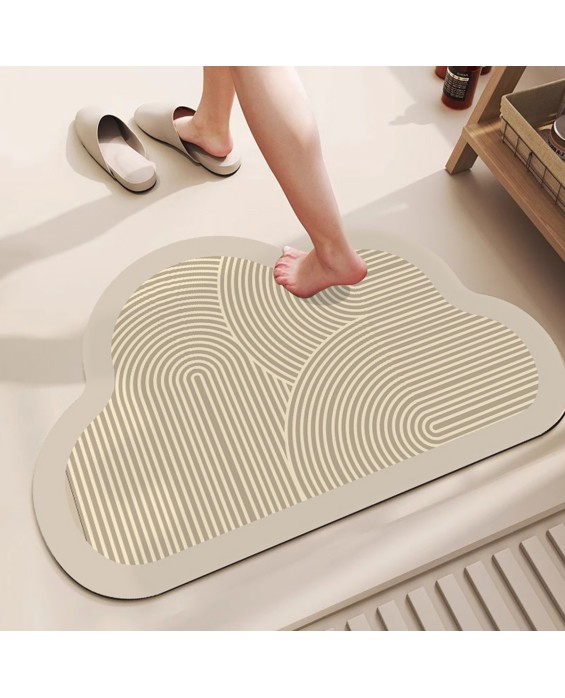 Striped Cloud Bathroom Mat