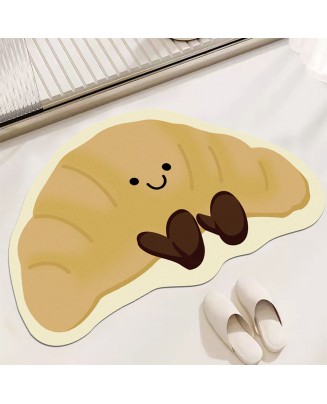 Cute Bread Diatom Mud Floor Mat