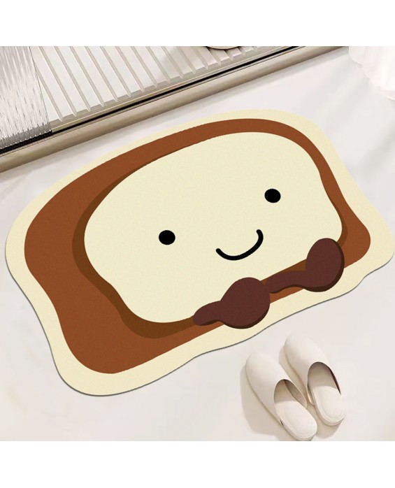 Cute Bread Diatom Mud Floor Mat