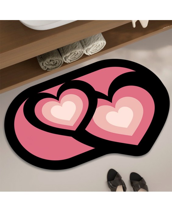 Retro Love Bathroom Mat