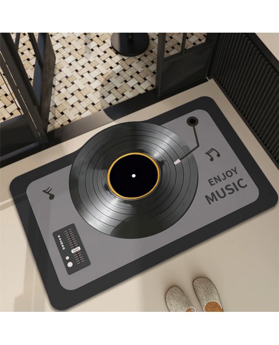Retro Vinyl Record Bathroom Mat