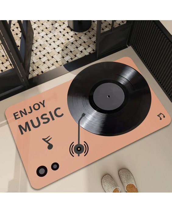 Retro Vinyl Record Bathroom Mat