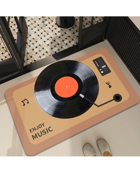 Retro Vinyl Record Bathroom Mat