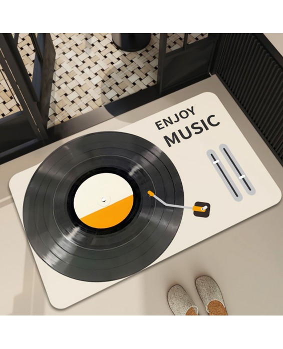 Retro Vinyl Record Bathroom Mat
