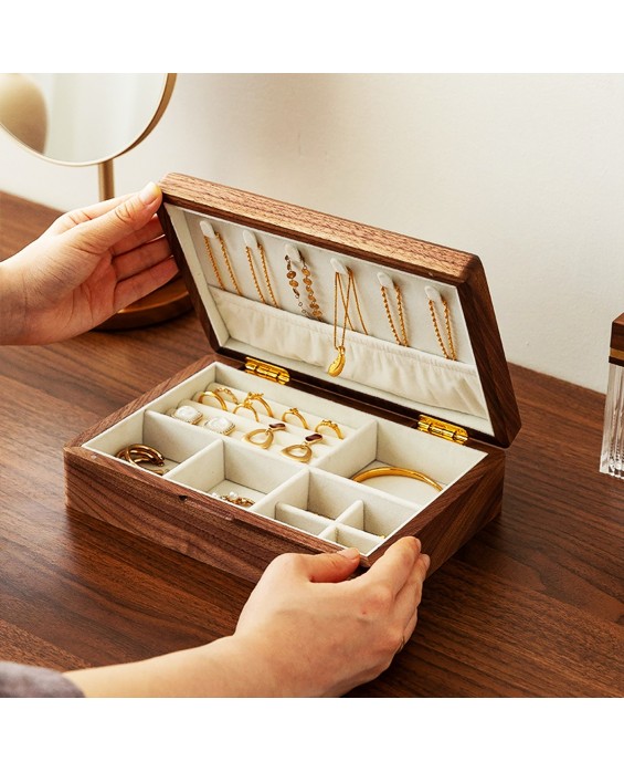 Walnut Jewelry Storage Box