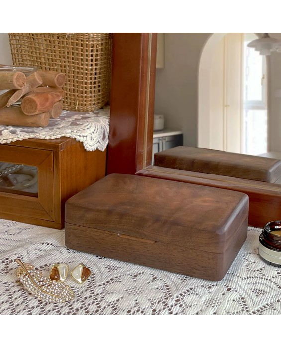 Rectangular Walnut Jewelry Box