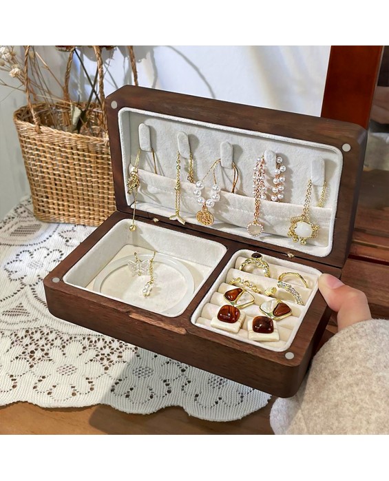 Rectangular Walnut Jewelry Box