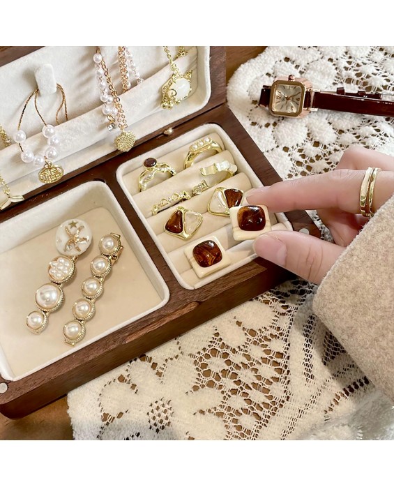 Rectangular Walnut Jewelry Box