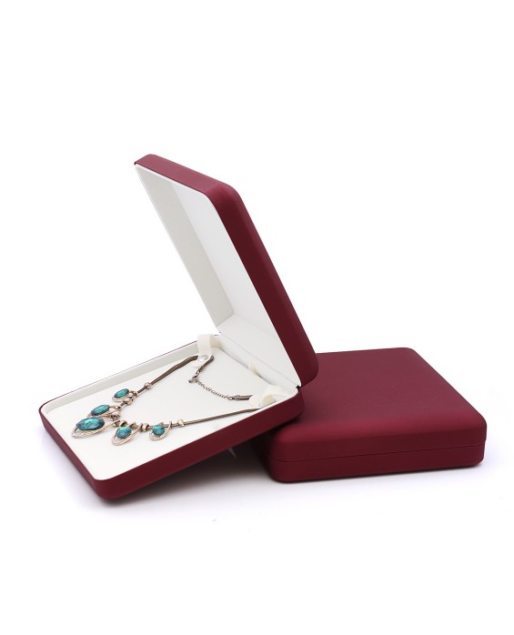 High-End Leather Necklace Storage Box