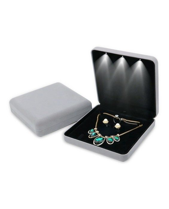 Large Necklace Storage Box With Light