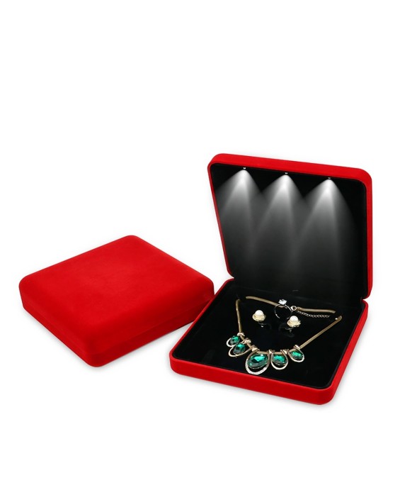 Large Necklace Storage Box With Light