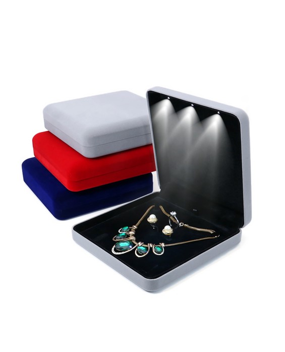 Large Necklace Storage Box With Light