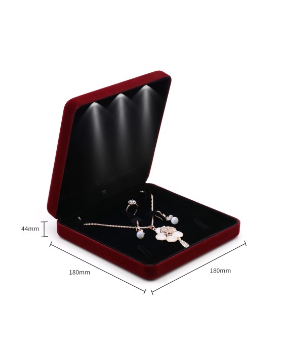 Large Necklace Storage Box With Light