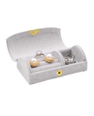 Portable Mini Flannel Jewelry Box