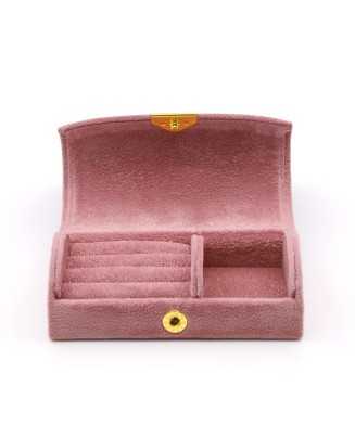 Portable Mini Flannel Jewelry Box