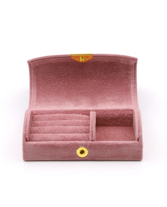 Portable Mini Flannel Jewelry Box
