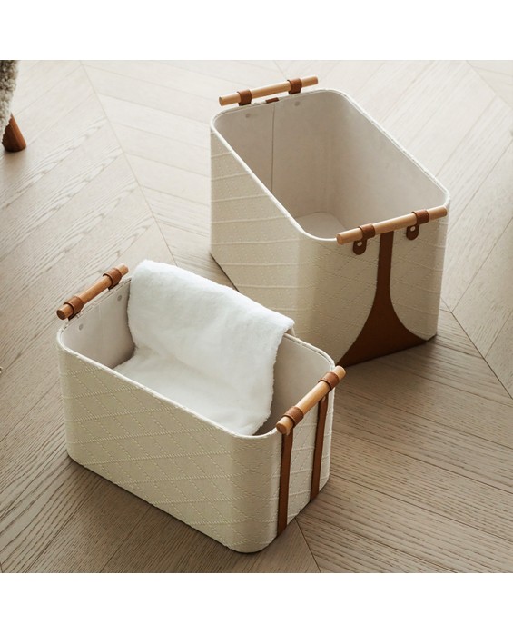 Light Luxury Diamond Woven Pattern Laundry Basket