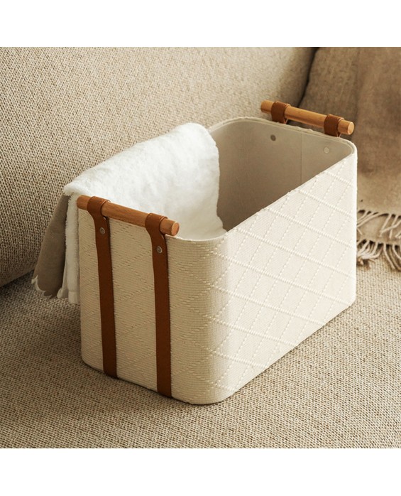 Light Luxury Diamond Woven Pattern Laundry Basket