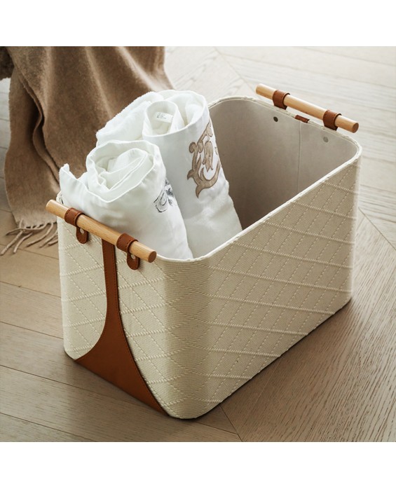 Light Luxury Diamond Woven Pattern Laundry Basket