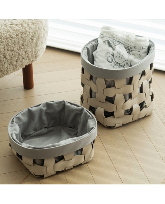 Premium Leather Woven Dirty Clothes Basket