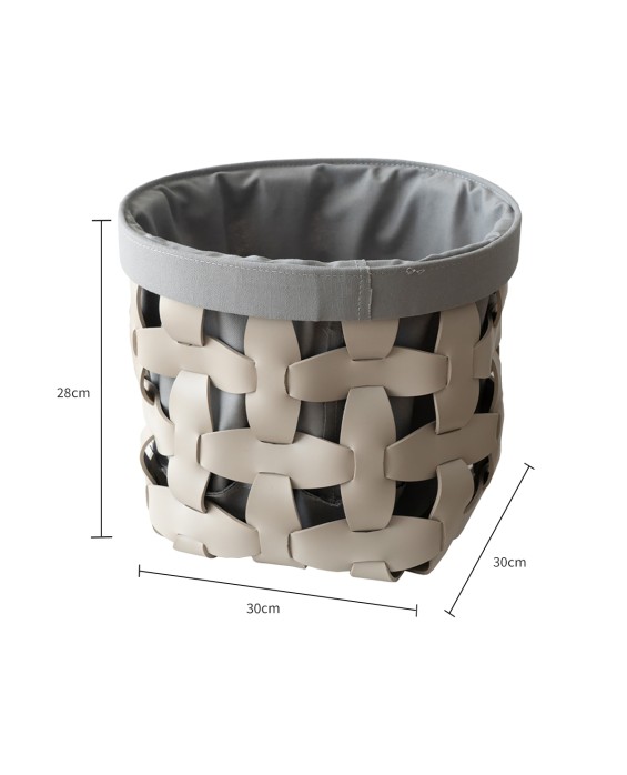 Premium Leather Woven Dirty Clothes Basket
