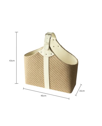 Light Luxury Leather Handle Dirty Clothes Basket