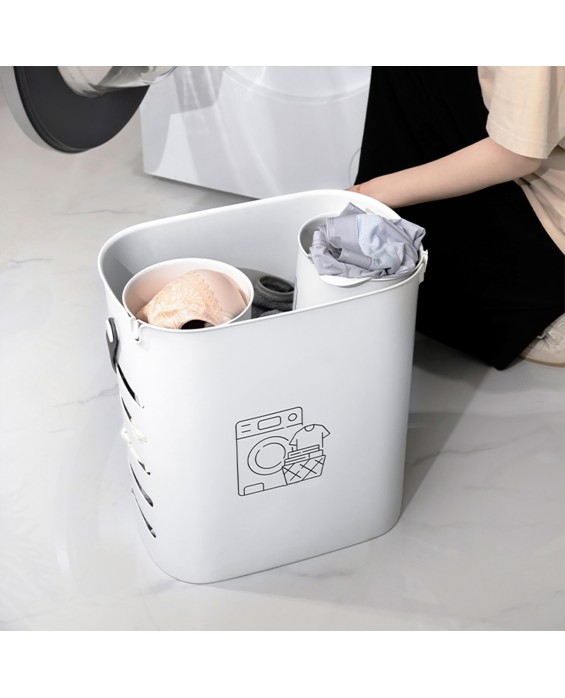 Partitioned Portable Dirty Clothes Basket