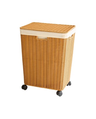 Rattan-Like Laundry Basket With Lid