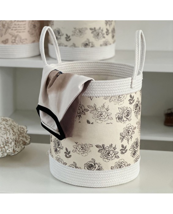 Cotton Rope Felt Laundry Basket