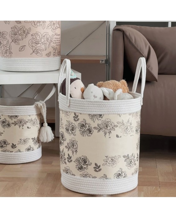 Cotton Rope Felt Laundry Basket