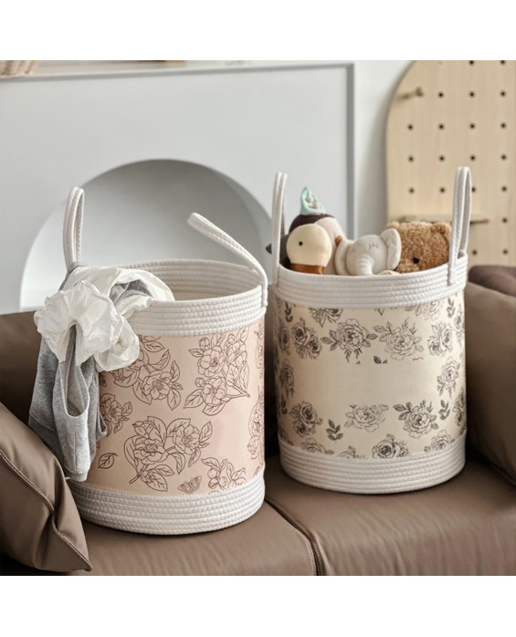 Cotton Rope Felt Laundry Basket