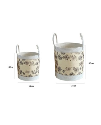 Cotton Rope Felt Laundry Basket