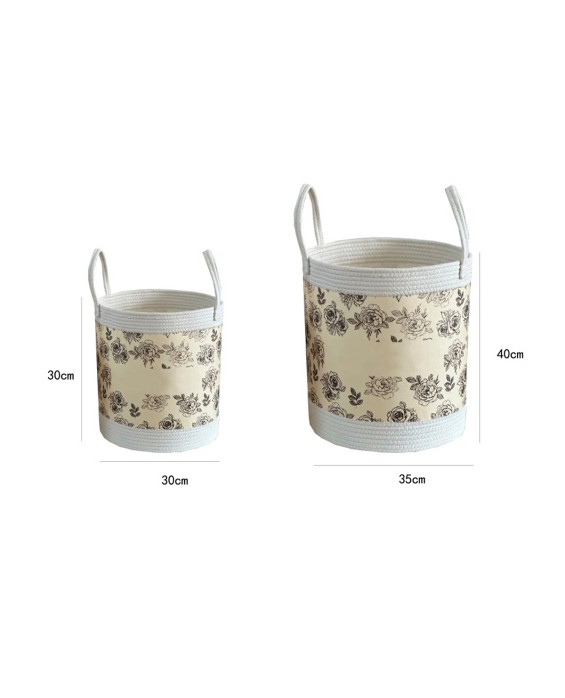 Cotton Rope Felt Laundry Basket