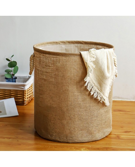 Jute Cloth Foldable Laundry Hamper
