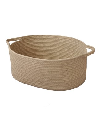 Simple Solid Color Cotton Line Dirty Clothes Basket