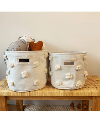 Thickened Canvas Laundry Basket