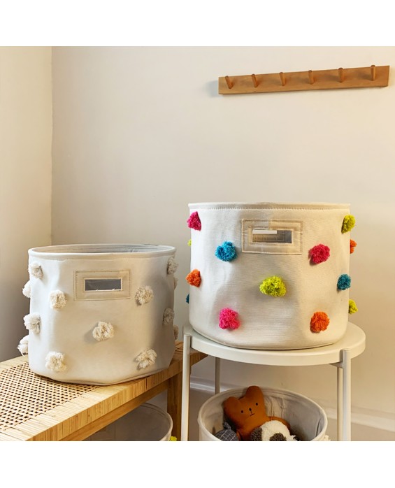 Thickened Canvas Laundry Basket