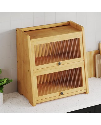 Deep Mountain Bamboo Tableware Storage Cabinet